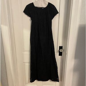 Monica Mahoney eyelet black caftan